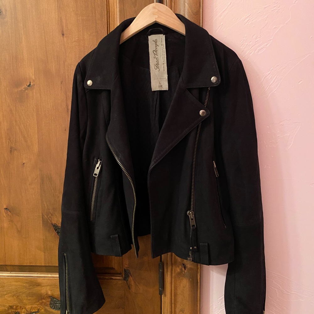 Free People Suede Moto Jacket